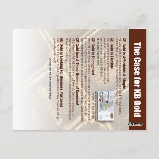 Carte postale de vision de KB (Dos)