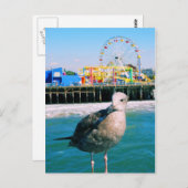 Carte postale de visite de Santa Monica Pier (Devant / Derrière)