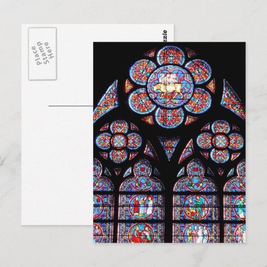 Carte postale de vitrail (Devant / Derrière)