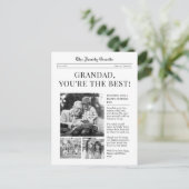 Carte postale de vœu pour la fête des pères de gra (Debout devant)