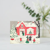 Carte postale de voeux Campagne vintage (Debout devant)