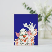 Carte postale de voeux clownesque vintage (Debout devant)