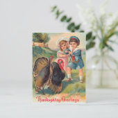 Carte postale de voeux d'action de grâces vintage (Debout devant)