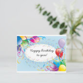 Carte postale de voeux d'anniversaire (Debout devant)