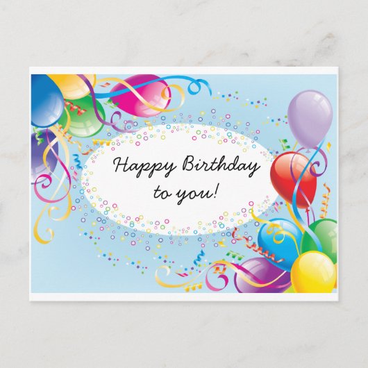 Carte postale de voeux d'anniversaire (Devant)