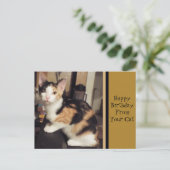 Carte postale de voeux d'anniversaire de votre cha (Debout devant)