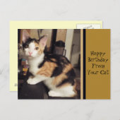 Carte postale de voeux d'anniversaire de votre cha (Devant / Derrière)