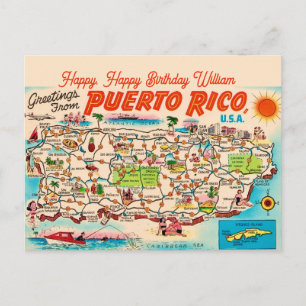 Carte postale de voeux d'anniversaire pour Porto R