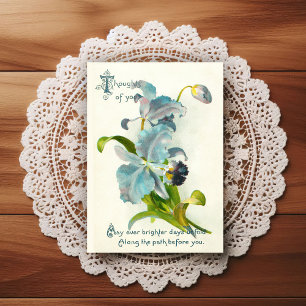 Carte postale de vœux d'anniversaire vintage début