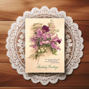 Carte postale de vœux d'anniversaire vintage du dé