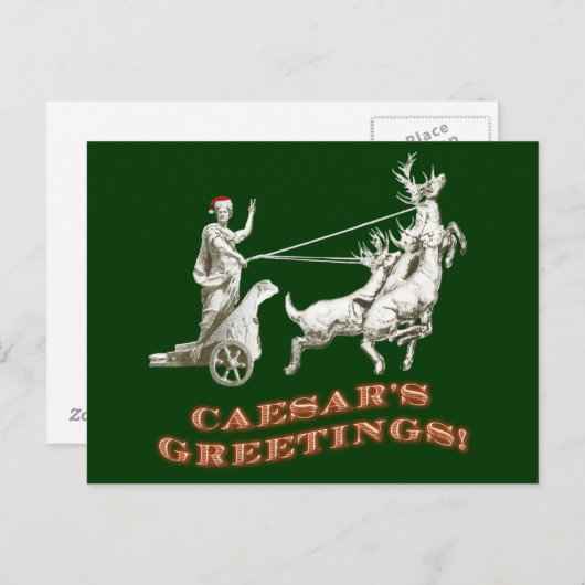 Carte postale de voeux de César (Devant / Derrière)