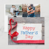 Carte postale de voeux de fête des pères (Devant / Derrière)