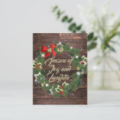 Carte postale de voeux de la saison des fêtes (Debout devant)