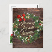 Carte postale de voeux de la saison des fêtes (Devant / Derrière)