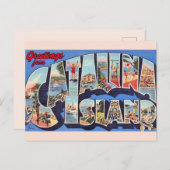 Carte postale de voeux de l'île Catalina (Devant / Derrière)