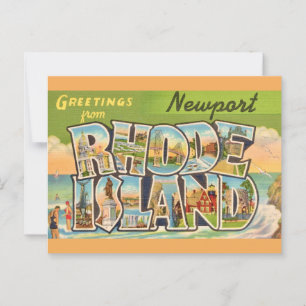 Carte postale de vœux de Newport Rhode Island