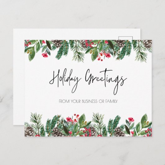 Carte postale de voeux de Noël (Devant / Derrière)