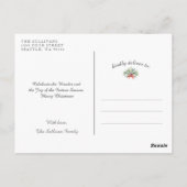 Carte postale de voeux de Noël de Noël (Dos)