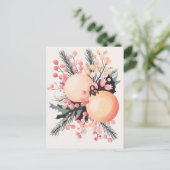 Carte postale de voeux de Noël festive et élégante (Debout devant)