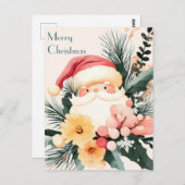 Carte postale de voeux de Noël festive et élégante (Devant / Derrière)