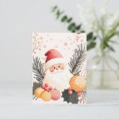 Carte postale de voeux de Noël festive et élégante (Debout devant)