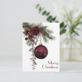 Carte postale de voeux de Noël festive et élégante (Debout devant)