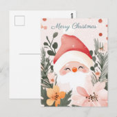 Carte postale de voeux de Noël festive et élégante (Devant / Derrière)