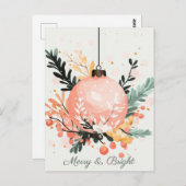 Carte postale de voeux de Noël festive et mignonne (Devant / Derrière)