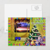 Carte postale de voeux de Noël hawaïen (Devant / Derrière)