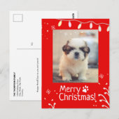 Carte postale de voeux de Noël personnalisé pour c (Devant / Derrière)