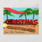 Carte postale de Vœux de Noël personnalisés en jui (Devant)