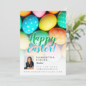 Carte postale de voeux de Pâques (Debout devant)