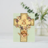 Carte postale de voeux de Pâques vintage (Debout devant)