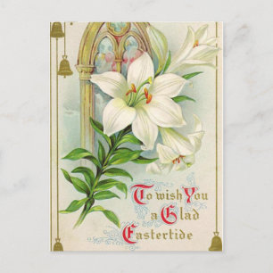 Carte postale de voeux de Pâques vintage