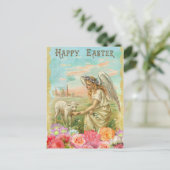 Carte postale de voeux de Pâques vintage Angel (Debout devant)