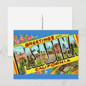Carte postale de vœux de Pasadena CA (Devant / Derrière)