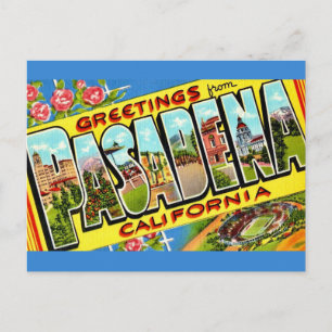 Carte postale de vœux de Pasadena CA
