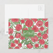 Carte postale de vœux de rétablissement à la rose  (Devant / Derrière)