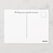 Carte postale de vœux de rétablissement marbrée bl (Dos)