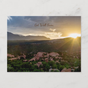 Carte postale de vœux de rétablissement Pikes Peak