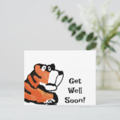 Carte postale de vœux de rétablissement Tigre (Debout devant)