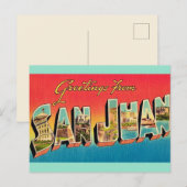 Carte postale de vœux de San Juan (Devant / Derrière)