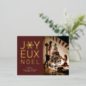 Carte postale de voeux de vacances Joyeux Noel Gol (Debout devant)