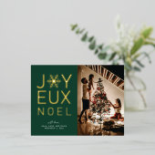 Carte postale de voeux de vacances Joyeux Noel Gol (Debout devant)