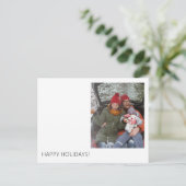 Carte postale de voeux de vacances minimes et mode (Debout devant)