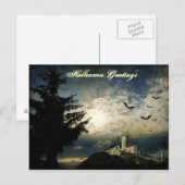 Carte postale de voeux d'Halloween (Devant / Derrière)