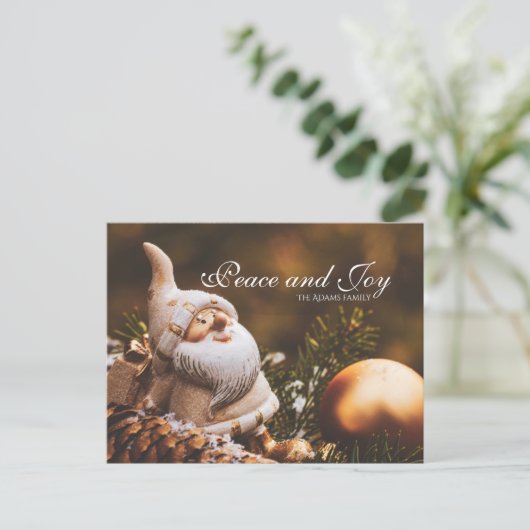 Carte postale de voeux d'hiver personnalisée (Debout devant)