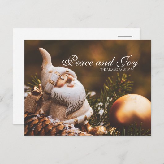 Carte postale de voeux d'hiver personnalisée (Devant / Derrière)