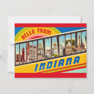 Carte postale de voeux d'Indianapolis