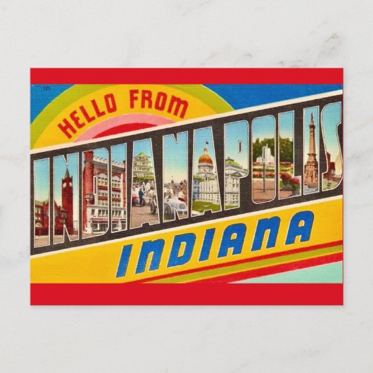 Carte postale de voeux d'Indianapolis (Devant)